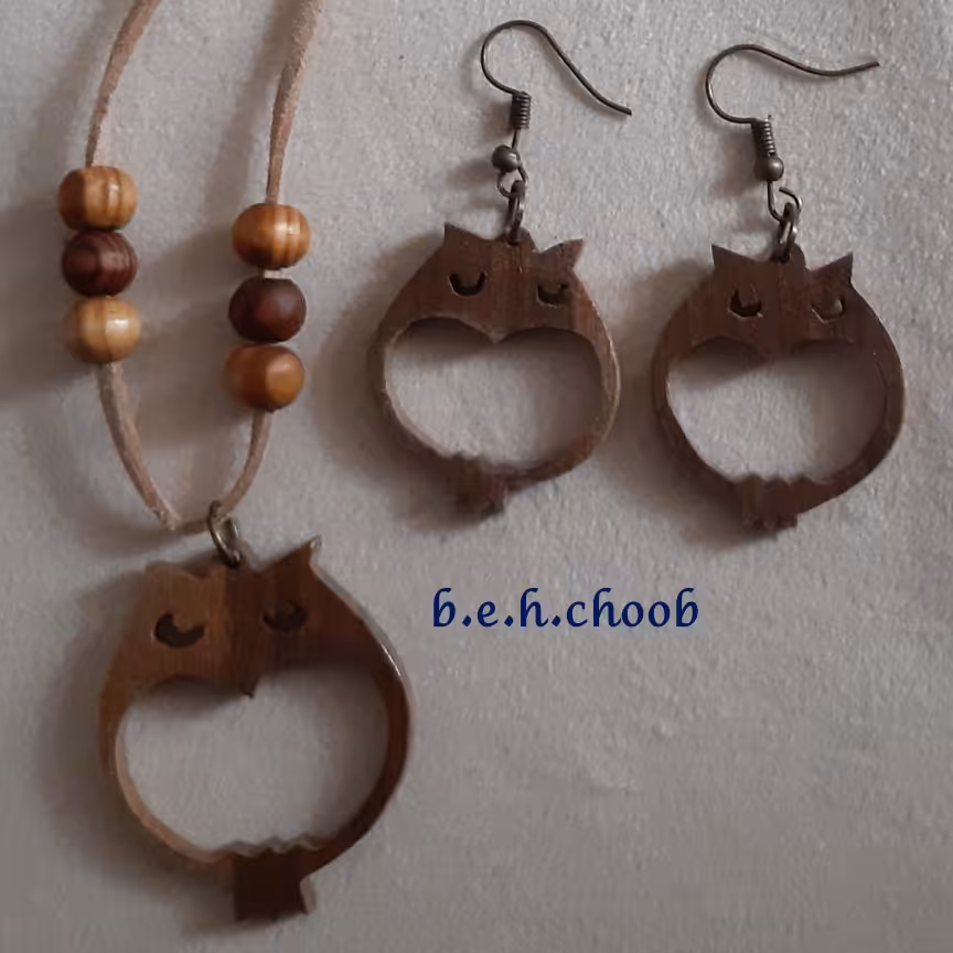 ست زیورالات چوبی