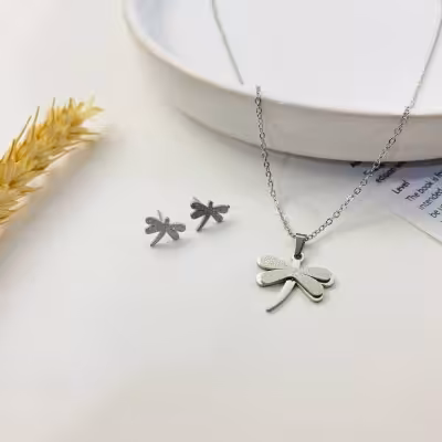 نیم ست استیل طرح سنجاقک