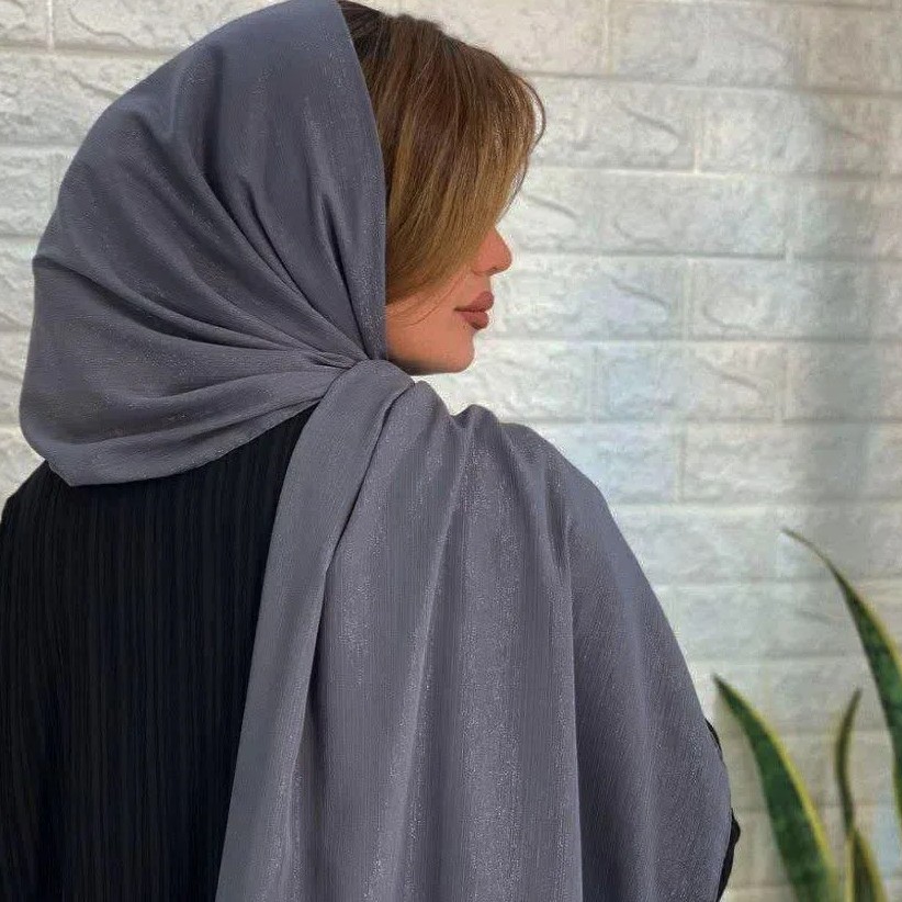 شال کریشه شاین منگوله دار شیک و مجلسی در دو رنگ جذااب و کاربردی