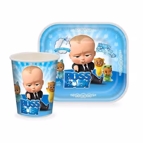  لیوان پیش دستی  تم بچه رئیس 12 عددی