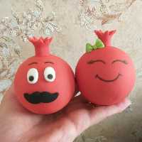 گیفت شب یلدا انار خمیری دو عدد خانم و آقا (پس کرایه)