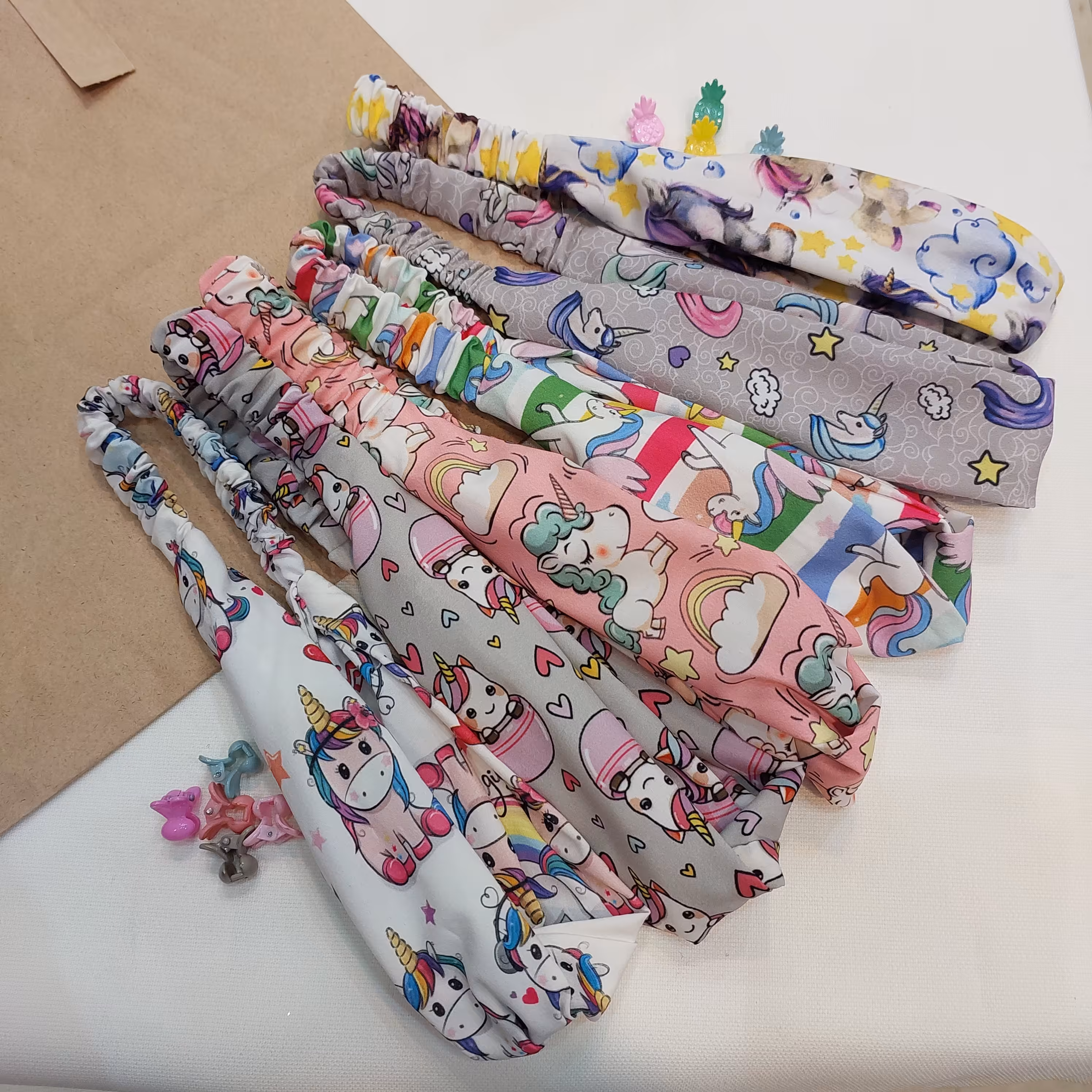 هدبند (توربان) فانتزی طرح اسب تکشاخ یونیکورن . هدبند پارچه ای ( تل کشی ) 