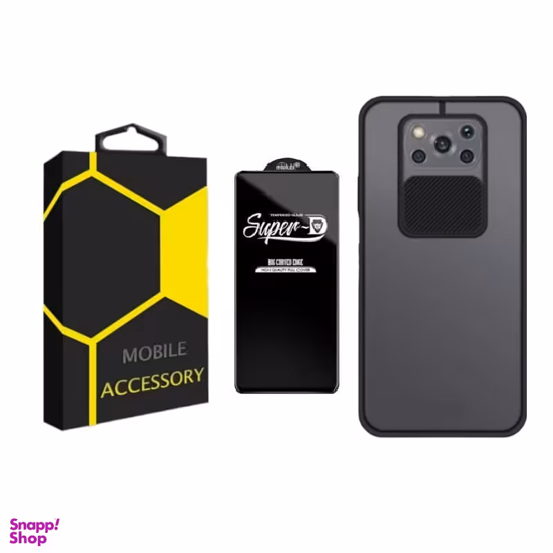 کاور گوشی موبایل مدل پشت مات مناسب شیائومی Poco X3 / X3 NFC /X3 Pro به همراه محافظ صفحه نمایش SuperD