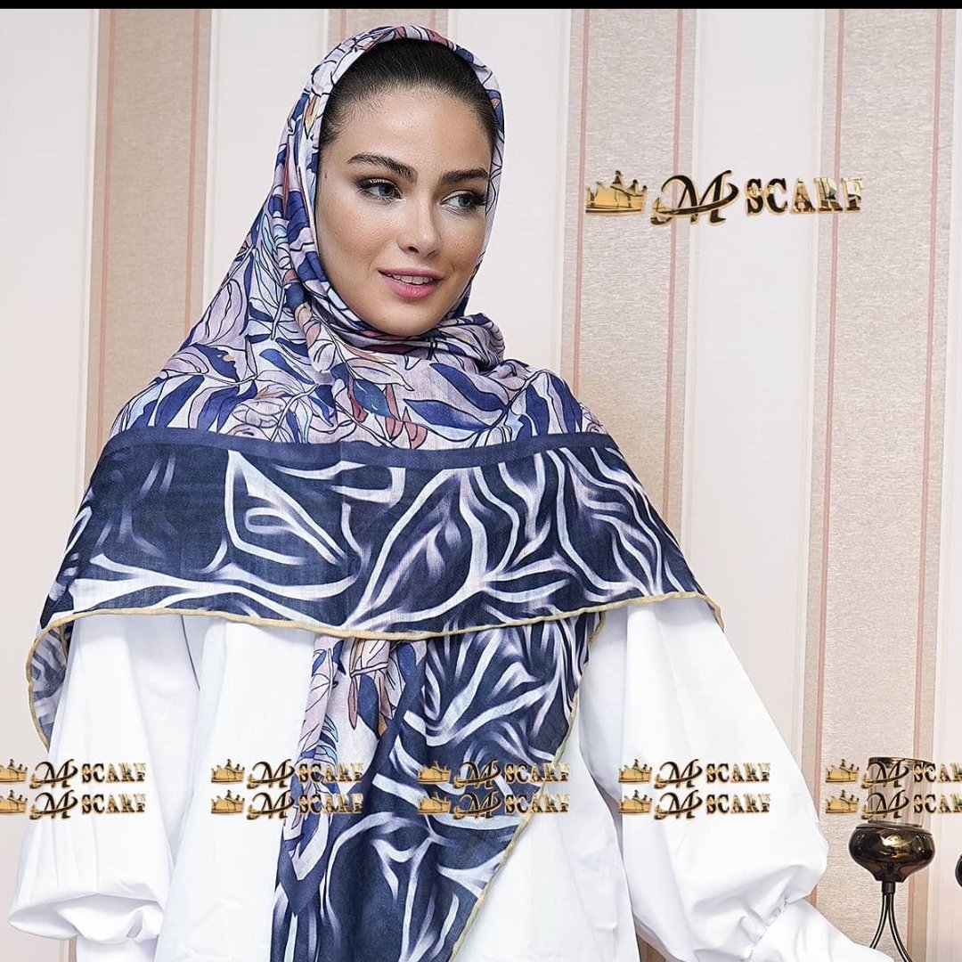 روسری نخی دور دست دوز