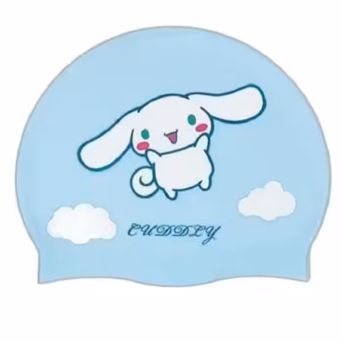 کلاه شنا بچه گانه سیلیکونی طرح cuddly ( آبی فیروزه ای )