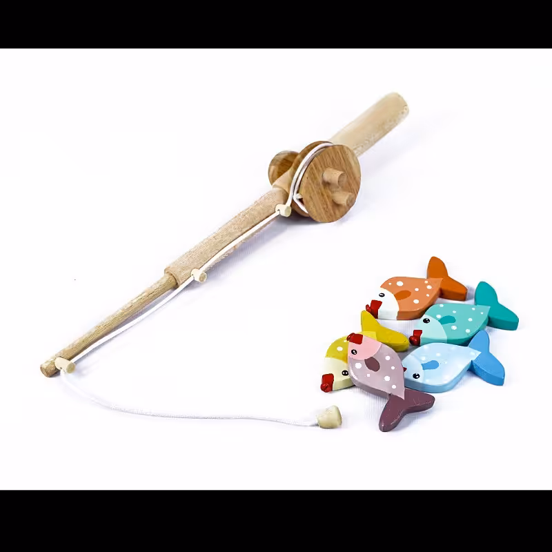 اسباب بازی ست ماهیگیری چوبی نیمو چوبک


