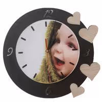 ساعت چوبی طرح قلب