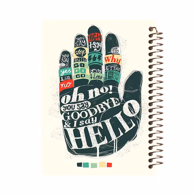 دفتر لغت مشایخ طرح انگشتان دست کد 9026