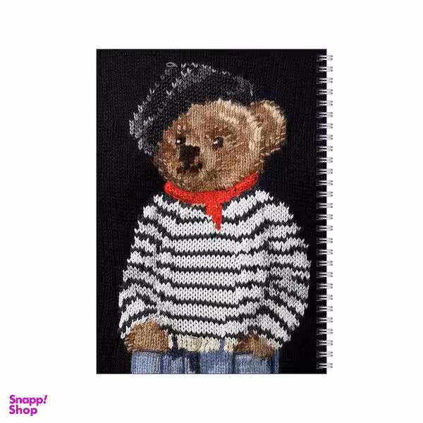 دفتر مشق 50 برگ بامبیلیپ طرح پترن خرس بافتنی کد 6338775