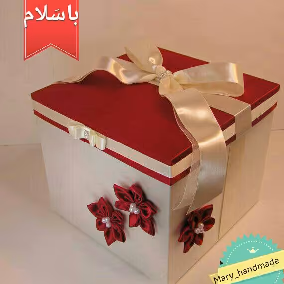 جعبه کادوی عروس طرح رز،مناسب برای مراسم حنابندان،عقد و عروسی در ابعاد30×30