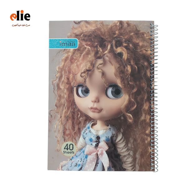 دفتر 40 برگ عروسکی ایمان طرح 09