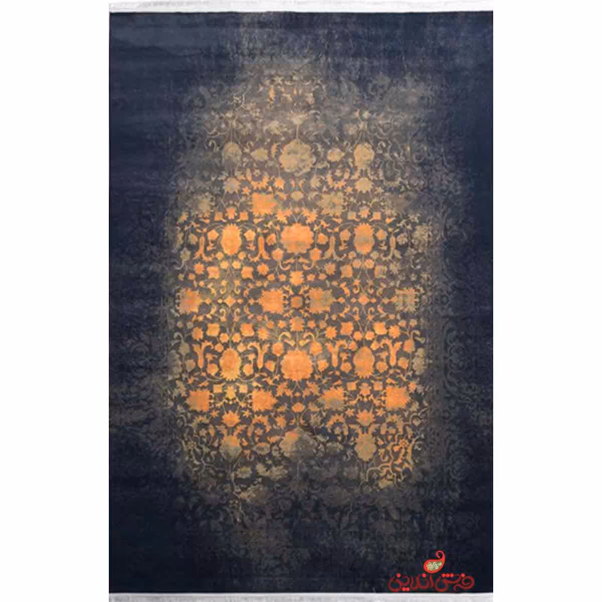 فرش ماشینی کلاریس کلکسیون کهنه نما کد 100603 طلایی