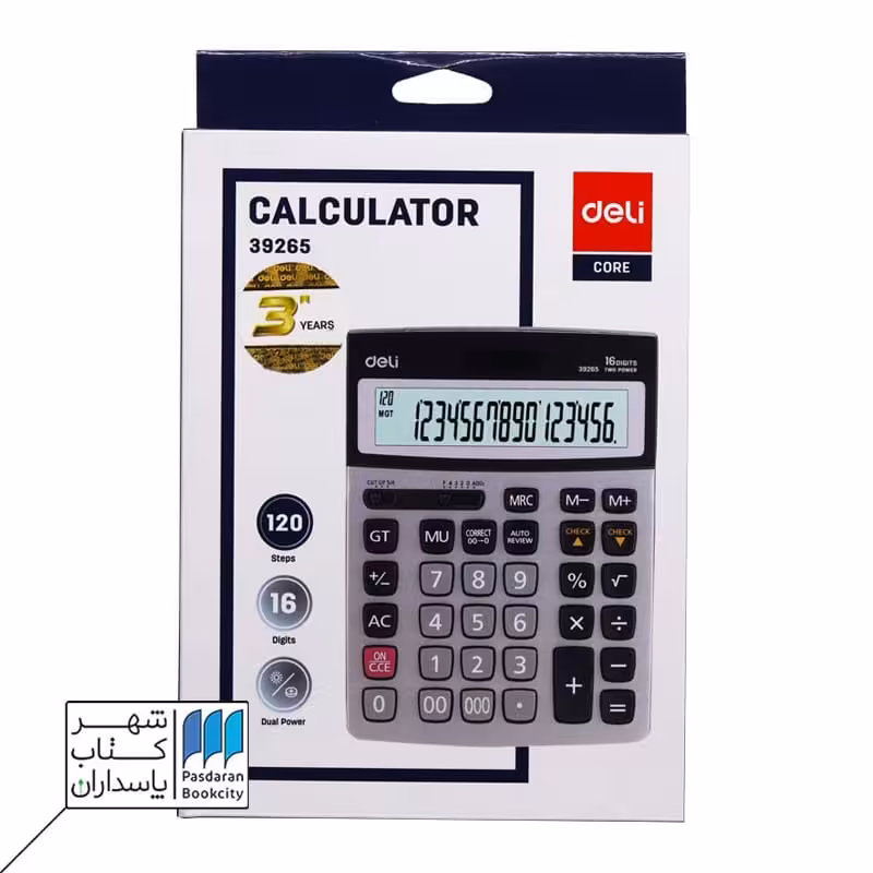 ماشین حساب رومیزی 16 رقم 39265 deli