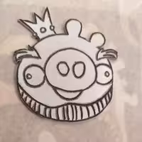 نماد انگری بردز  1 دستساز و قلمزنی بر روی آلومینیوم angry birds
