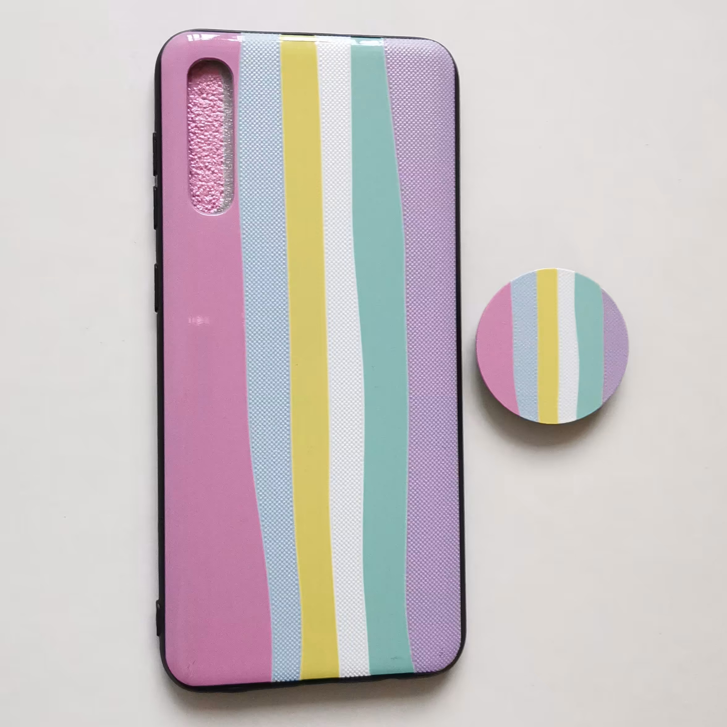 قاب طرحدار  آبرنگی پاپ سوکت دار گوشی سامسونگ A30s / A50