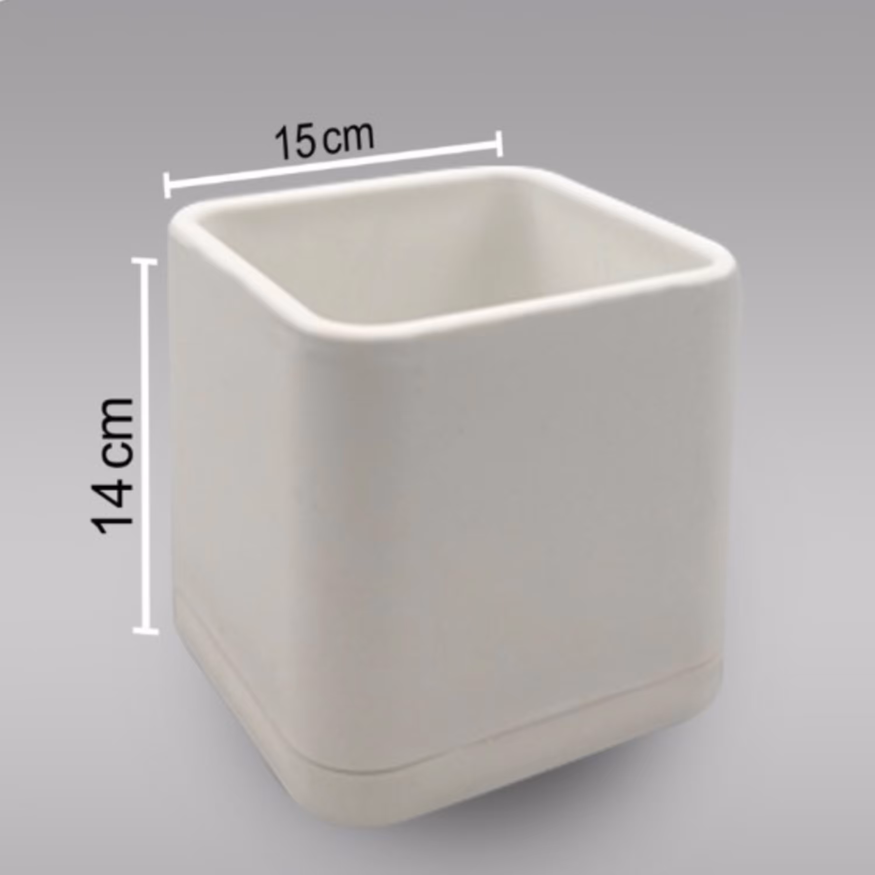 گلدان پلیمری به ابعاد 15 در 14 با رنگ بندی 