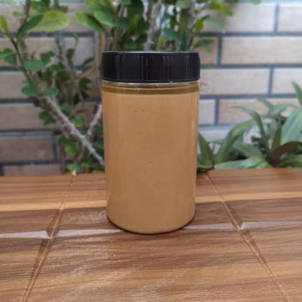 کره بادام زمینی صددرصدخالص و طبیعی بدون موادافزودنی(نیم کیلویی) 