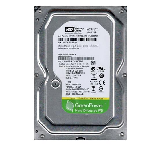هارددیسک اینترنال وسترن دیجیتال سری سبز مدل WD10EURX ظرفیت 1 ترابایت