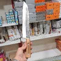 چاقو برگ زن و جوجه زن فولادی ساخت زنجان دسته چوبی باربند دار