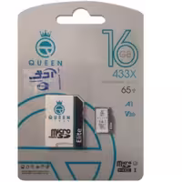 کارت حافظه Queen tech 16G  گارانتی مادام العمر آیتین کلاس 10 و سرعت 65 همراه با آداپتور کویین تک شانزه گیگابایت 