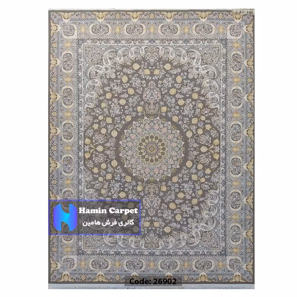 فرش 9 متری 1200 شانه تراکم 3600  نخ اکلریک گل برجسته کد   AR26902