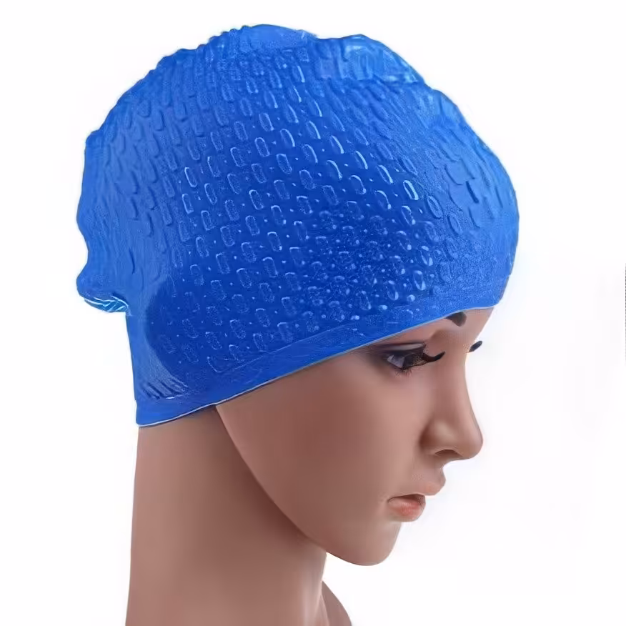 کلاه شنا حرفه ای مدل پفکی (حباب دار) 
