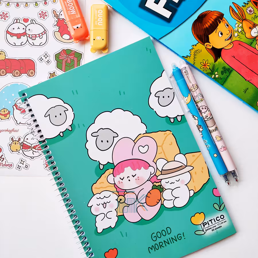 دفتر زبان 2 خط سیمی 60 برگ مدل مولانگ طرح 2 | خرید کتاب زبان | خرید لوازم التحریر | چی کتاب | بالاترین تخفیف و ارسال رایگان