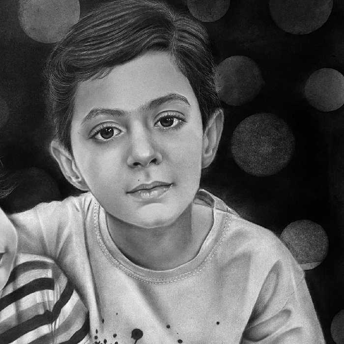 طراحی چهره دو نفره سایز 50 در 70