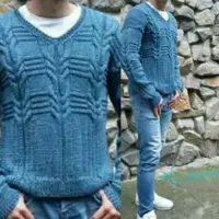 پلیور یقه هفت دست بافت