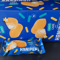 کیک  روغنی وانیلی با مغز کرم وانیل هانیپرز پک 24 عددی