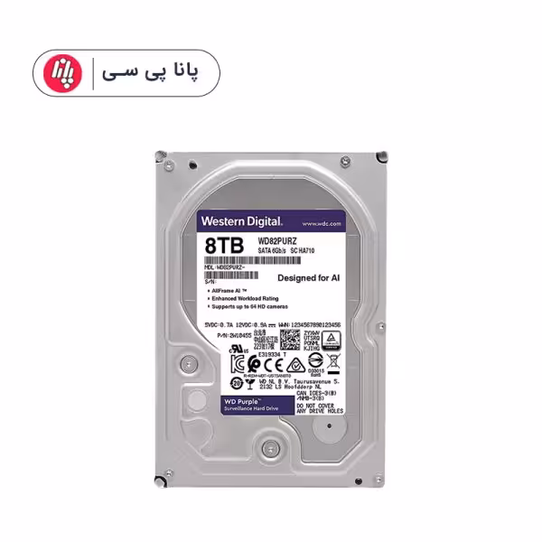 هارد دیسک  WD PURPLE WD82PURZ 8TB