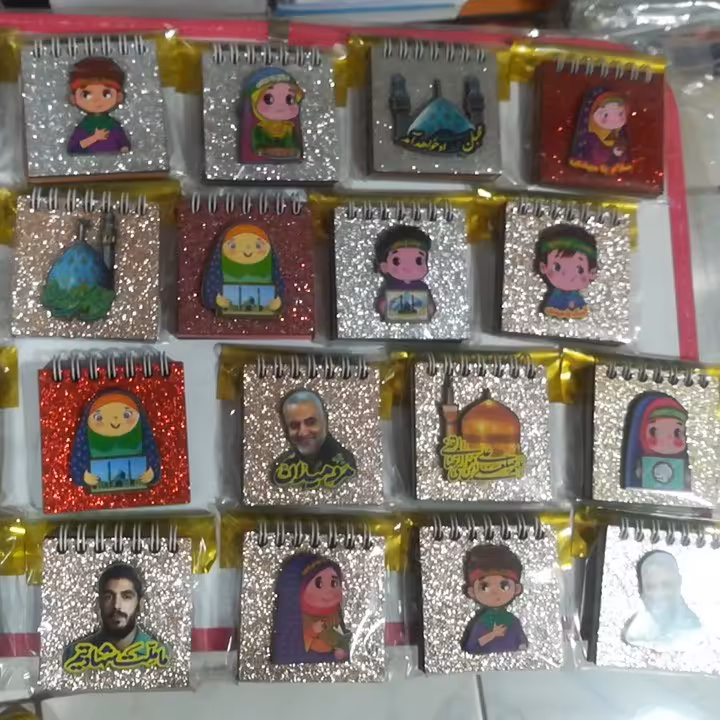 دفتر یادداشت سیمی کوچک چوبی اکلیلی، طرح های دخترونه و پسرونه 