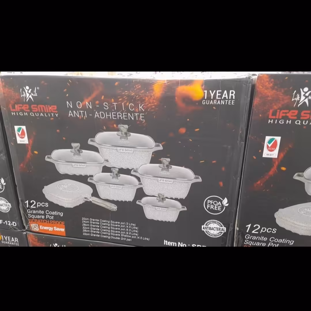 سرویس قابلمه مربع 12 پارچه لایف اسمایل 