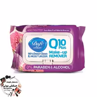 دستمال پاک کننده آرایش (دستمال مرطوب) دافی مدل AGE FIGHTERING Q10 PLUS بسته 50 عددی