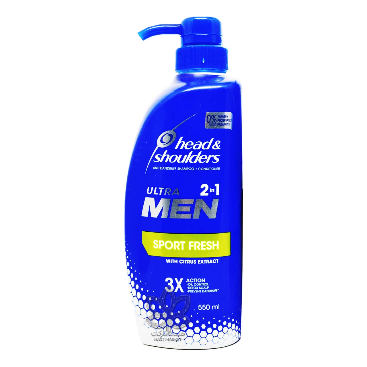شامپو ضد شوره و نرم کننده با عصاره لیمو اسپرت فرش 550 میل هد اند شولدرز - head & shoulders