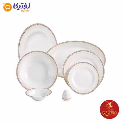 سرویس ریوا طلایی چینی زرین ایتالیا اف 6 نفره 28 پارچه
