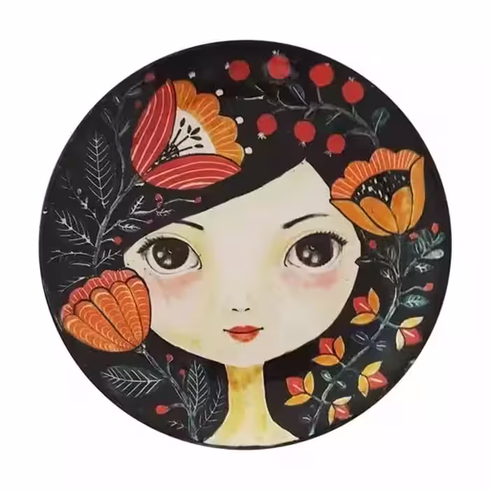 دیوارکوب دختر و گل دیوارکوب فانتزی 
