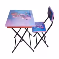 میز تحریر باکسدار تاشو - به همراه صندلی - طرح پونی 