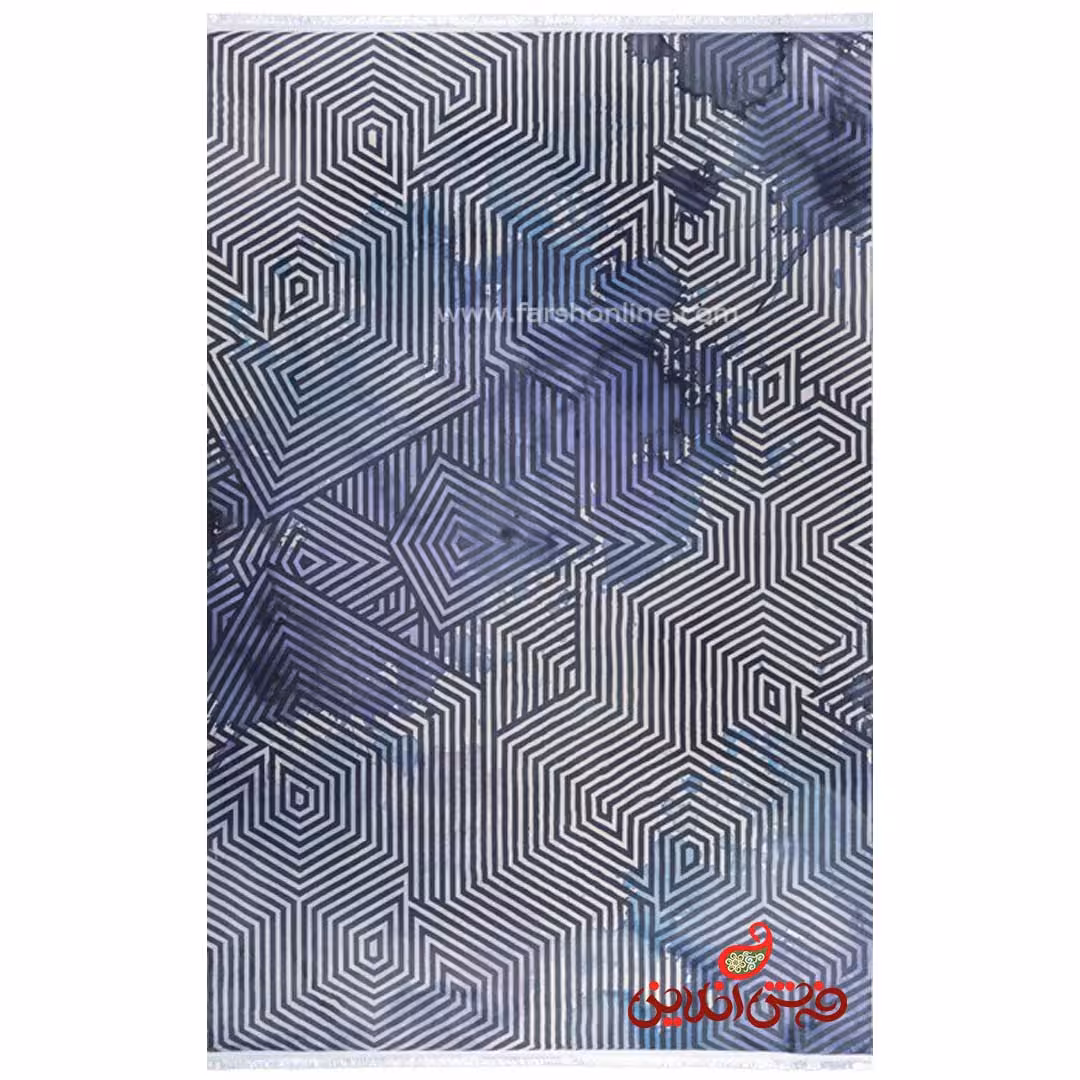 فرش ماشینی  کلاریس  کد 100471 سرمه ای