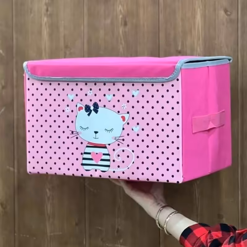 باکس لباس نظم دهنده همه کاره ی  تاشو اسکلت دار  طرح کودک