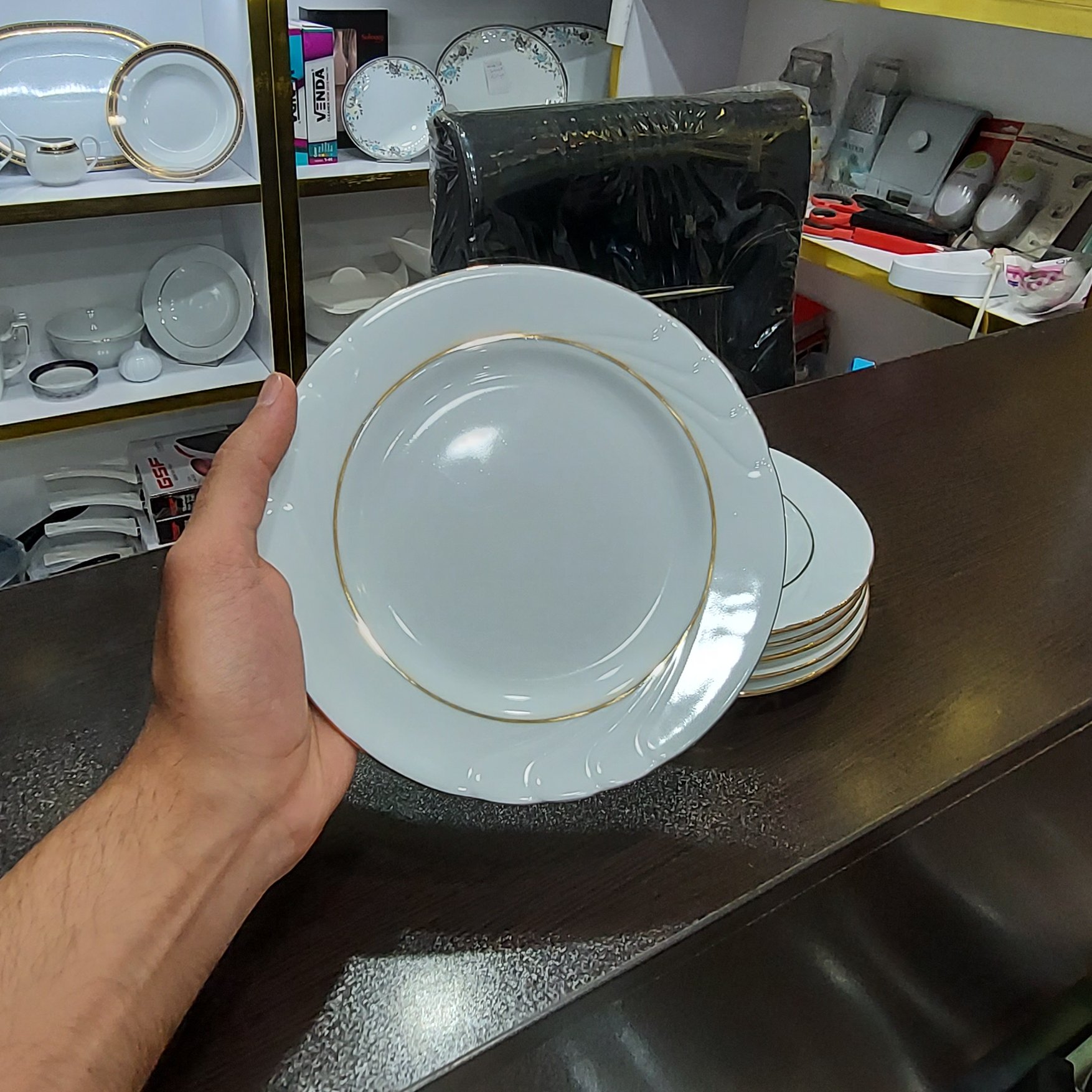 پیش دستی خط طلا 6 عددی