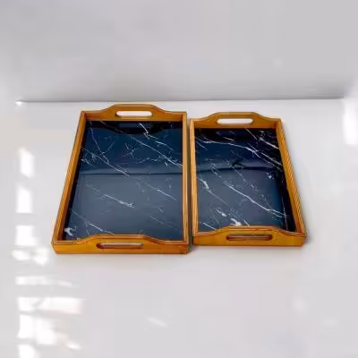 سینی جفتی چوبی