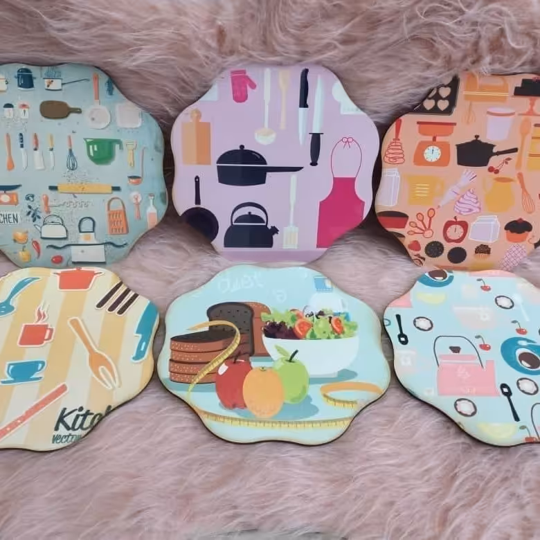 زیرقابلمه ای چوبی فانتزی در طرح های مختلف