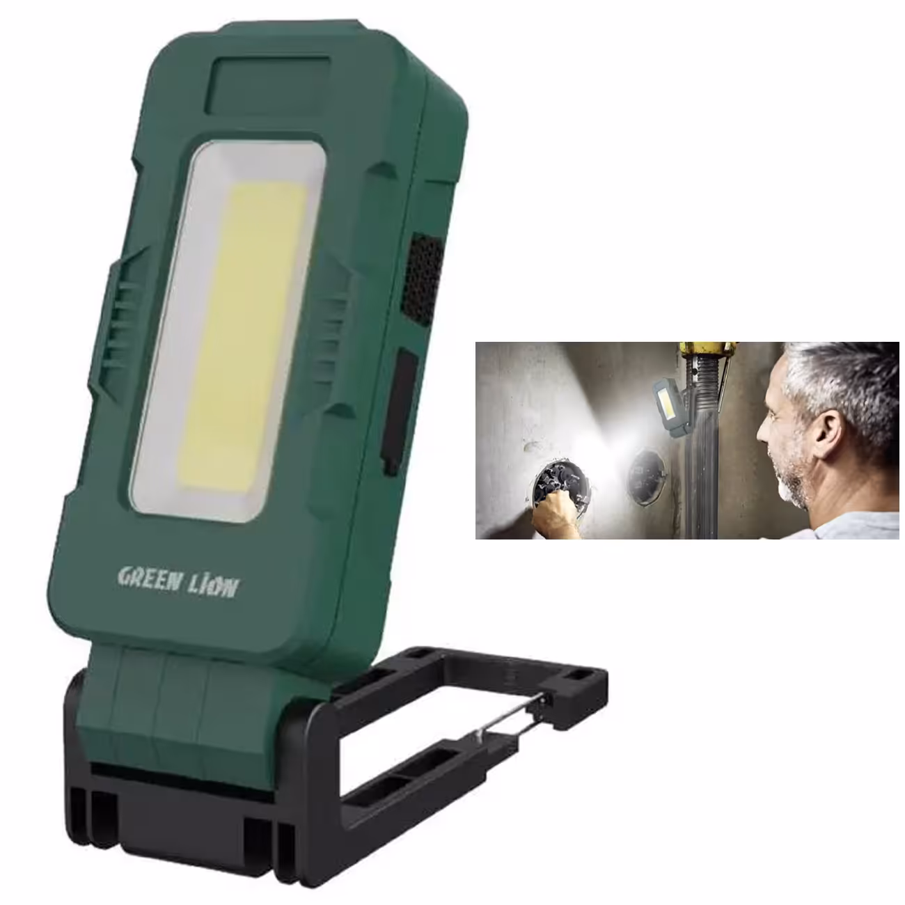 چراغ قوه دارای پایه قابل اتصال و برد 80 متری گرین GNHLWLGTGN