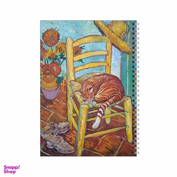 دفتر مشق 80 برگ بامبیلیپ طرح گربه در تابلوی اتاق ونگوگ کد 5305085