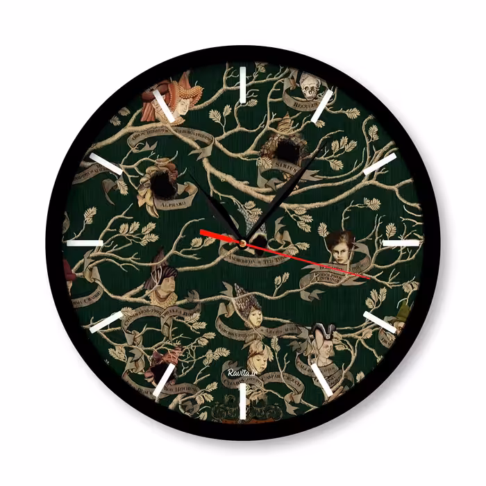 ساعت دیواری  راویتا مدل هری پاتر کد  3338  در رنگ های مشکی و سفید 
