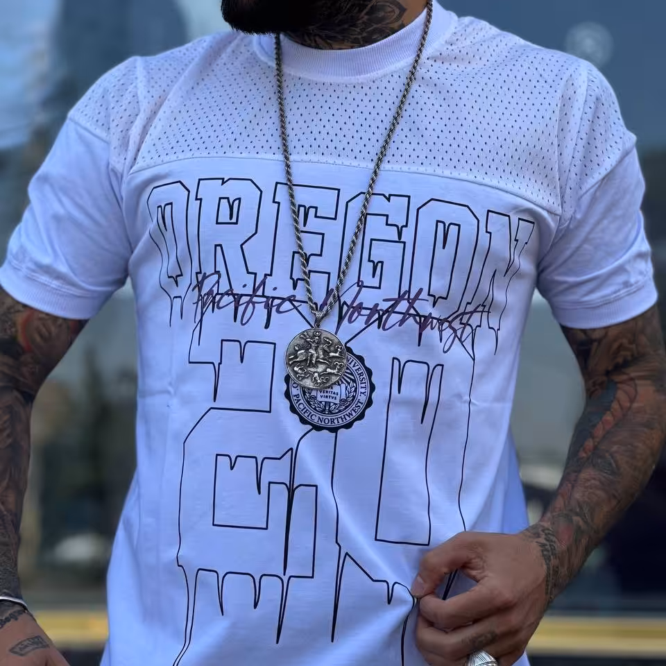 تیشرت ترکیبی نخی و توری پشت مارک در سه رنگ 