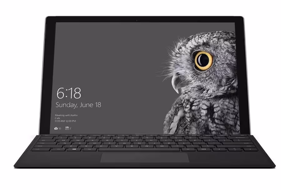 تبلت مایکروسافت سرفیس پرو 2017 با حافظه 256 گیگابایت به همراه کیبورد Black Type Cover