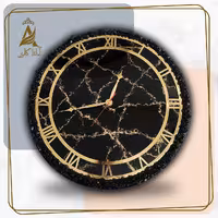 گالری آماندا ساعت دیواری رزینی قطر 40 طرح لیلی با قابلیت تغییر رنگ