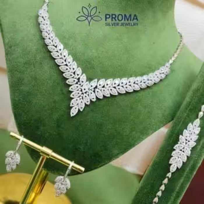 سرویس نقره زنانه طرح گندم مدل PRM57